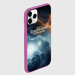 Чехол iPhone 11 Pro матовый Kingdom Come Deliverance 2 молнии в небе, цвет: 3D-фиолетовый — фото 2