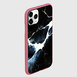 Чехол iPhone 11 Pro матовый Разлом плит в виде молнии, цвет: 3D-малиновый — фото 2