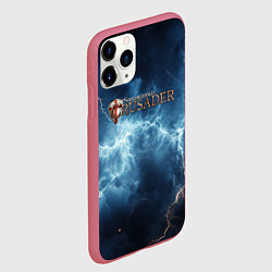Чехол iPhone 11 Pro матовый Stronghold сrusader сила молний, цвет: 3D-малиновый — фото 2