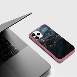 Чехол iPhone 11 Pro матовый Stronghold сrusader крестовый шторм, цвет: 3D-малиновый — фото 2