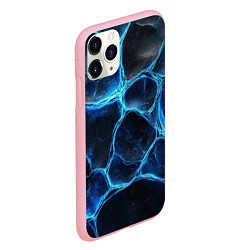 Чехол iPhone 11 Pro матовый Вдавленные абстрактные неоновые соты, цвет: 3D-баблгам — фото 2