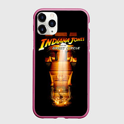 Чехол iPhone 11 Pro матовый Indiana Jones and the Great Circle, цвет: 3D-малиновый