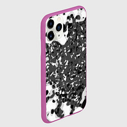 Чехол iPhone 11 Pro матовый Чёрно-белая абстракция, цвет: 3D-фиолетовый — фото 2