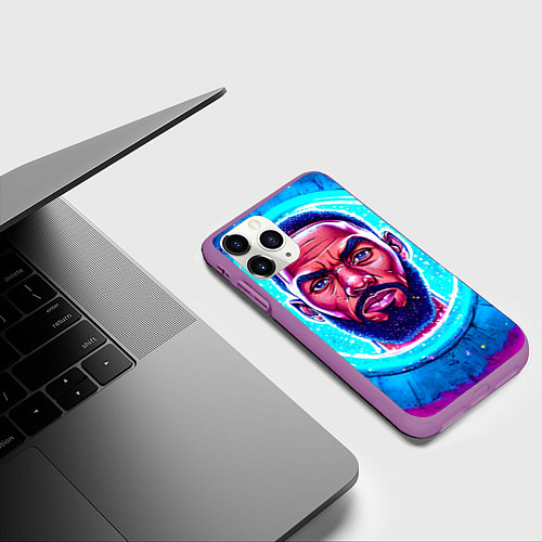 Чехол iPhone 11 Pro матовый Эндрю Уиггинс / 3D-Фиолетовый – фото 3