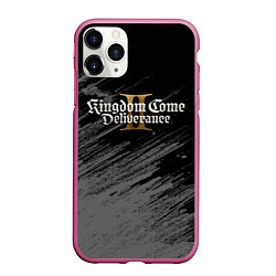 Чехол iPhone 11 Pro матовый Kingdom come 2 - монохромный, цвет: 3D-малиновый