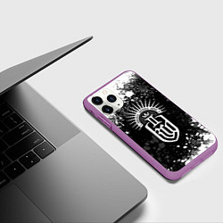 Чехол iPhone 11 Pro матовый Kingdom come 2 - белые брызги, цвет: 3D-фиолетовый — фото 2