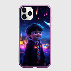 Чехол iPhone 11 Pro матовый Гарри Поттер и волшебное небо, цвет: 3D-фиолетовый