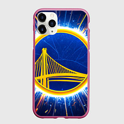 Чехол iPhone 11 Pro матовый Голден Стэйт Уорриорз логотип, цвет: 3D-малиновый