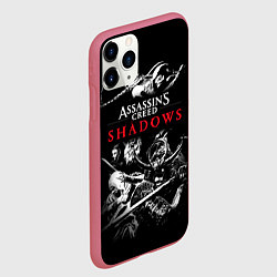 Чехол iPhone 11 Pro матовый Assassins Creed Shadows - samurai, цвет: 3D-малиновый — фото 2