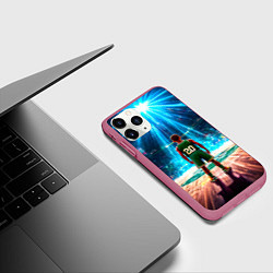 Чехол iPhone 11 Pro матовый Двадцатый из Бостон Селтикс, цвет: 3D-малиновый — фото 2