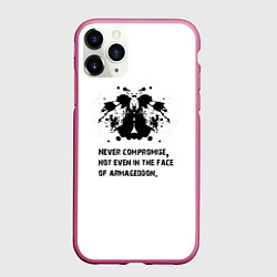 Чехол iPhone 11 Pro матовый Роршах, цвет: 3D-малиновый