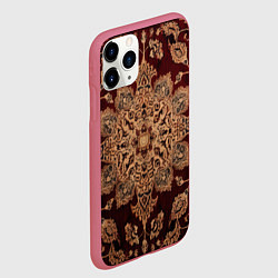 Чехол iPhone 11 Pro матовый Симметричный узор, цвет: 3D-малиновый — фото 2
