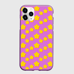 Чехол iPhone 11 Pro матовый Звезды-пряники, цвет: 3D-фиолетовый