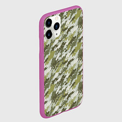 Чехол iPhone 11 Pro матовый Пиксельный камуфляж, цвет: 3D-фиолетовый — фото 2