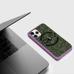 Чехол iPhone 11 Pro матовый Войска беспилотных систем РФ, цвет: 3D-фиолетовый — фото 2