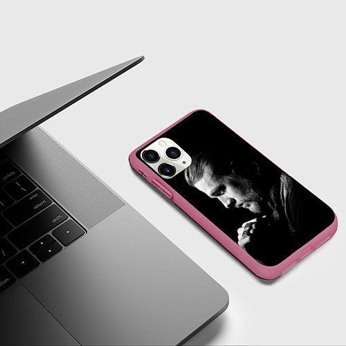 Чехол iPhone 11 Pro матовый Sons Of Anarchy - Jax / 3D-Малиновый – фото 3