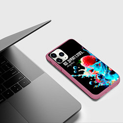 Чехол iPhone 11 Pro матовый Все дуреют с этого десерта, цвет: 3D-малиновый — фото 2