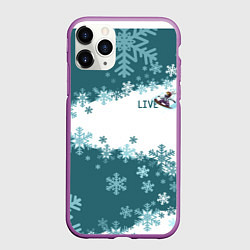 Чехол iPhone 11 Pro матовый Сноуборд это жизнь, цвет: 3D-фиолетовый
