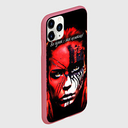 Чехол iPhone 11 Pro матовый Все дуреют с этой косметики, цвет: 3D-малиновый — фото 2