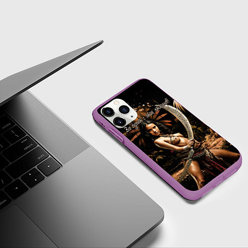 Чехол iPhone 11 Pro матовый Все дуреют с этих ятаганов / 3D-Фиолетовый – фото 3
