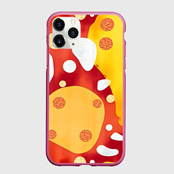 Чехол iPhone 11 Pro матовый Теплая африканская абстракция, цвет: 3D-малиновый