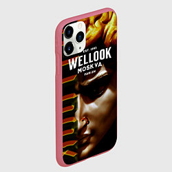 Чехол iPhone 11 Pro матовый Davids Face Look, цвет: 3D-малиновый — фото 2