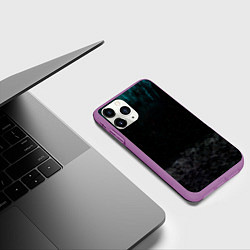 Чехол iPhone 11 Pro матовый Мрачный лес, цвет: 3D-фиолетовый — фото 2