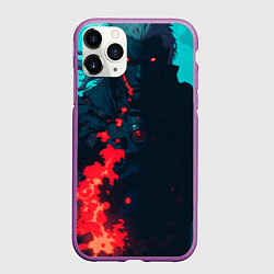 Чехол iPhone 11 Pro матовый Кибер-маг, цвет: 3D-фиолетовый