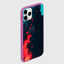 Чехол iPhone 11 Pro матовый Кибер-маг, цвет: 3D-фиолетовый — фото 2