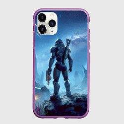 Чехол iPhone 11 Pro матовый Mass Effect - ai art fantasy, цвет: 3D-фиолетовый