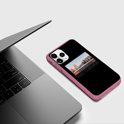 Чехол iPhone 11 Pro матовый Санкт-Петербург Смольный собор, цвет: 3D-малиновый — фото 2