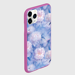 Чехол iPhone 11 Pro матовый Цветы в туманности, цвет: 3D-фиолетовый — фото 2