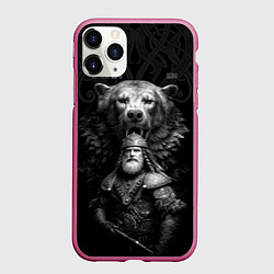 Чехол iPhone 11 Pro матовый Велес славянский - бог богатырь, цвет: 3D-малиновый