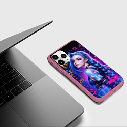 Чехол iPhone 11 Pro матовый Powder, цвет: 3D-малиновый — фото 2