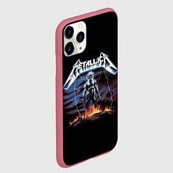 Чехол iPhone 11 Pro матовый Metallica - neon fantasy, цвет: 3D-малиновый — фото 2