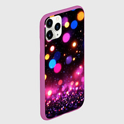 Чехол iPhone 11 Pro матовый Сияние и блестяшки, цвет: 3D-фиолетовый — фото 2