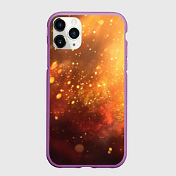 Чехол iPhone 11 Pro матовый Золотая блестящая текстура, цвет: 3D-фиолетовый