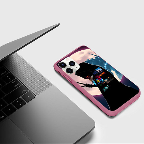 Чехол iPhone 11 Pro матовый Для любителя аниме / 3D-Малиновый – фото 3