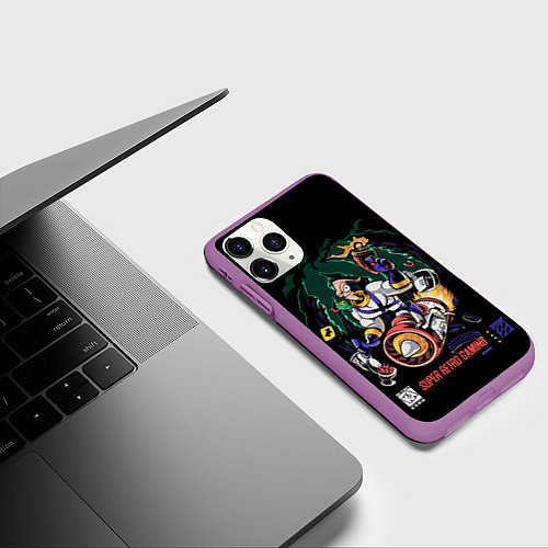 Чехол iPhone 11 Pro матовый Earth worm Jim - super retro gaming / 3D-Фиолетовый – фото 3