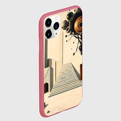 Чехол iPhone 11 Pro матовый Архитектурный сюр, цвет: 3D-малиновый — фото 2