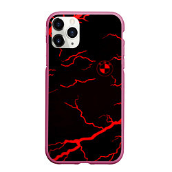 Чехол iPhone 11 Pro матовый BMW storm red color, цвет: 3D-малиновый