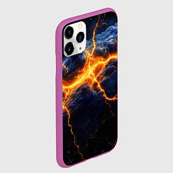Чехол iPhone 11 Pro матовый Молнии в разбитом небе, цвет: 3D-фиолетовый — фото 2