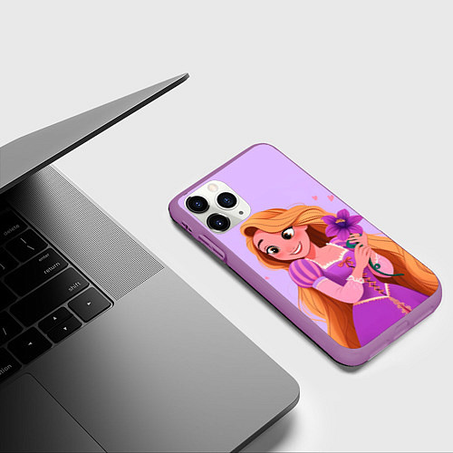 Чехол iPhone 11 Pro матовый Rapunzel - big pictures / 3D-Фиолетовый – фото 3