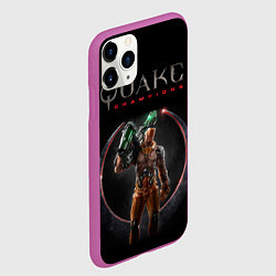 Чехол iPhone 11 Pro матовый Quake champions - Visor, цвет: 3D-фиолетовый — фото 2
