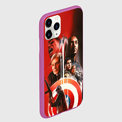 Чехол iPhone 11 Pro матовый Капитан Америка Новый мир, цвет: 3D-фиолетовый — фото 2
