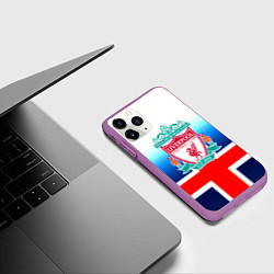 Чехол iPhone 11 Pro матовый Liverpool Англия, цвет: 3D-фиолетовый — фото 2