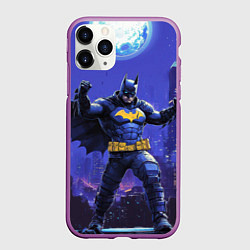 Чехол iPhone 11 Pro матовый Бэтмен в стойке победителя, цвет: 3D-фиолетовый