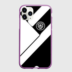 Чехол iPhone 11 Pro матовый Манчестер Юнайтед геометрия, цвет: 3D-фиолетовый