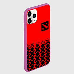 Чехол iPhone 11 Pro матовый Dota игровой паттерн, цвет: 3D-фиолетовый — фото 2