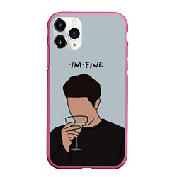 Чехол iPhone 11 Pro матовый Ross - im fine, цвет: 3D-малиновый